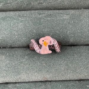 Snoopy ring sterling silver size 4